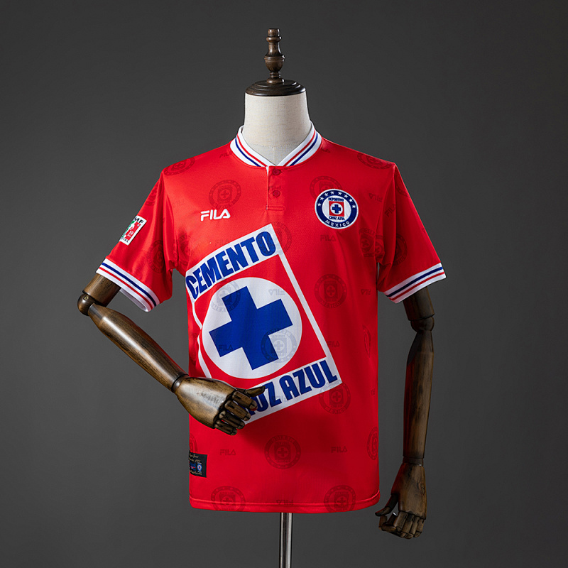 Camiseta retro de visitante de Cruz Azul 1998, tallas S-XXL